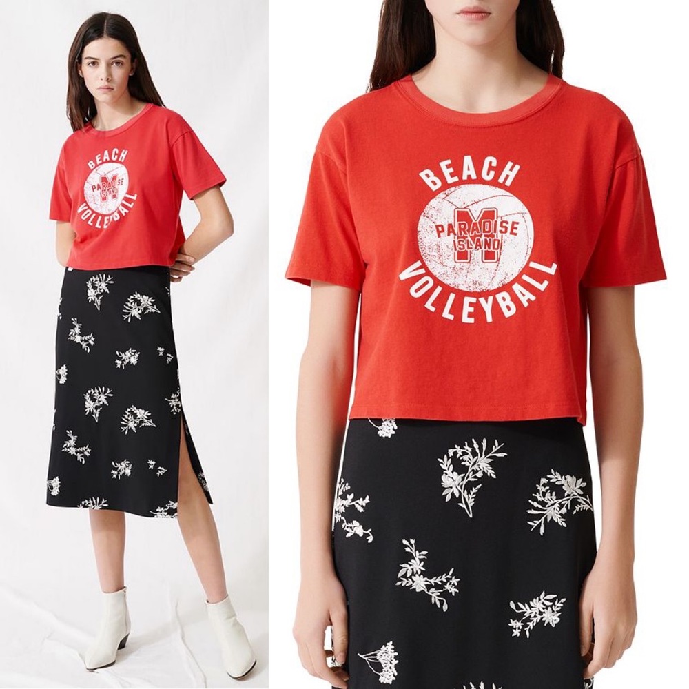 NWT Maje Tango Cropped Tee, M